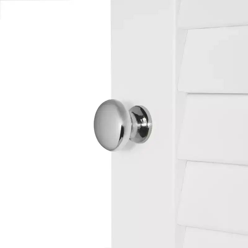 Meuble de rangement au sol RiverRidge Ellsworth pour salle de bain et buanderie avec portes et étagères réglables - Blanc