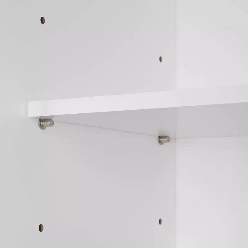 Meuble de rangement au sol RiverRidge Ellsworth pour salle de bain et buanderie avec portes et étagères réglables - Blanc
