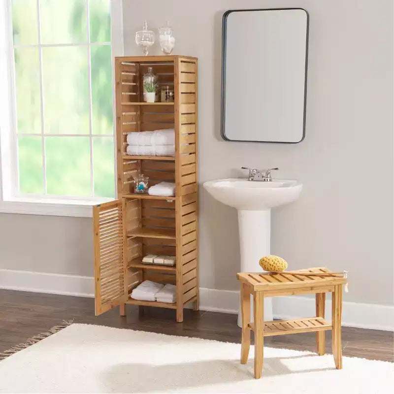 Bracken Armoire Haute Naturel - Linon