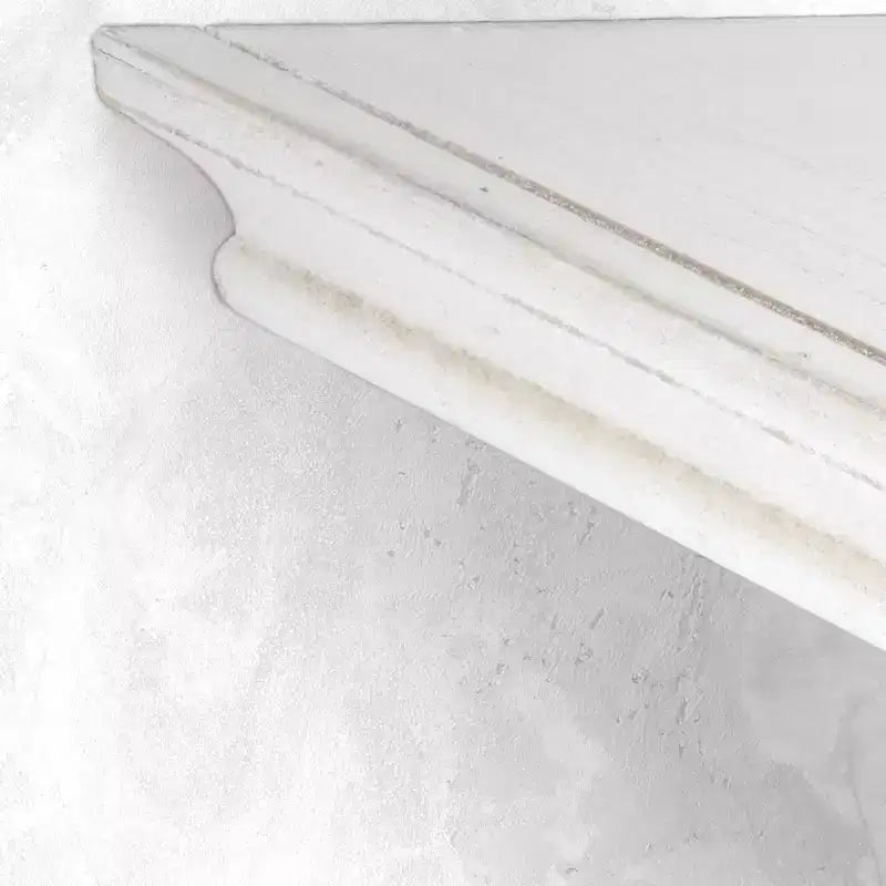 Ensemble de 3 étagères d'angle flottantes en bois blanchi 8" x 16" blanc - American Art Decor : rangement rustique de style ferme en MDF, aucun assemblage requis
