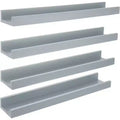 Kiera Grace (Set of 4) 23"x4" Drea Wall Shelves Cloud Gray: MDF Floating Decor, Includes Mounting Hardware