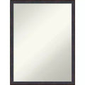 20" x 26" Non-Beveled Scoop Wood Bathroom Wall Mirror Dark Bronze - Amanti Art: Rectangle, Modern Style, Wall Mounted, Includes Hardware