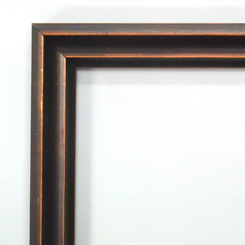 Miroir Mural de Salle de Bain 20" x 26" avec Cadre en Bois Biseauté Bronze Foncé - Amanti Art : Rectangle, Style Moderne, Fixation Murale, Quincaillerie Incluse