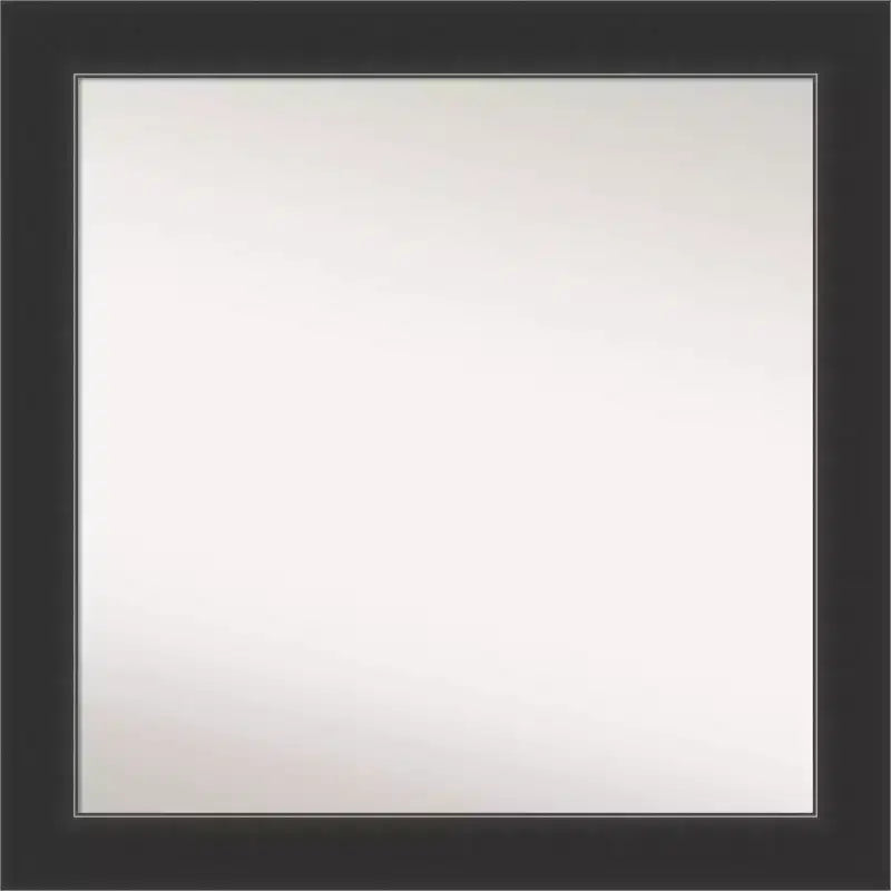 31" x 31" Non-Beveled Corvino Wood Bathroom Wall Mirror Black - Amanti Art: Modern Square, Wall Mount, Wood Frame