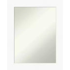 24" x 30" Non-Beveled Cabinet White Wall Mirror - Amanti Art