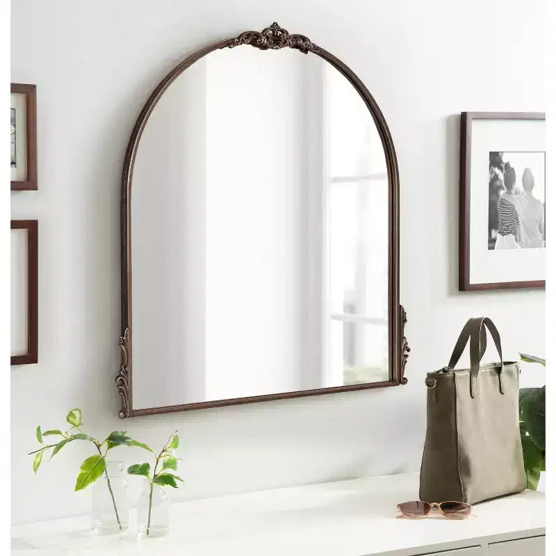 Kate & Laurel All Things Decor Myrcelle Miroir mural décoratif encadré, 32 x 30 po, bronze