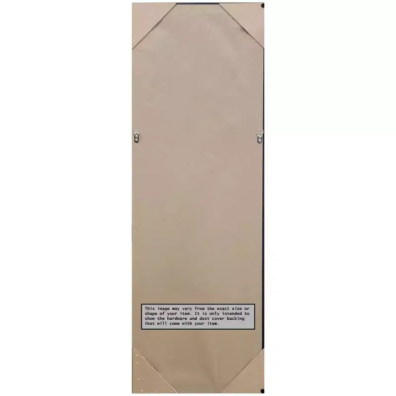 Miroir de porte pleine longueur sans biseau Flair Patina argent 18 po x 52 po – Amanti Art : pour chambre à coucher, montage mural, facile à accrocher