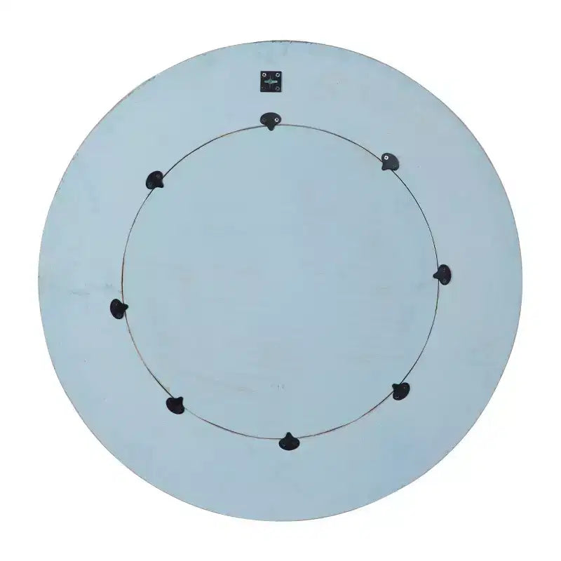 Miroir Mural Sculpté Floral en Bois Beige - Olivia & May : Cottage Champêtre, Cadre en MDF, Aucun Assemblage Requis