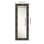 Miroir de porte pleine longueur sans biseau 50,8 cm x 137,2 cm style rustique – Amanti Art : cadre en polystyrène, quincaillerie de montage incluse