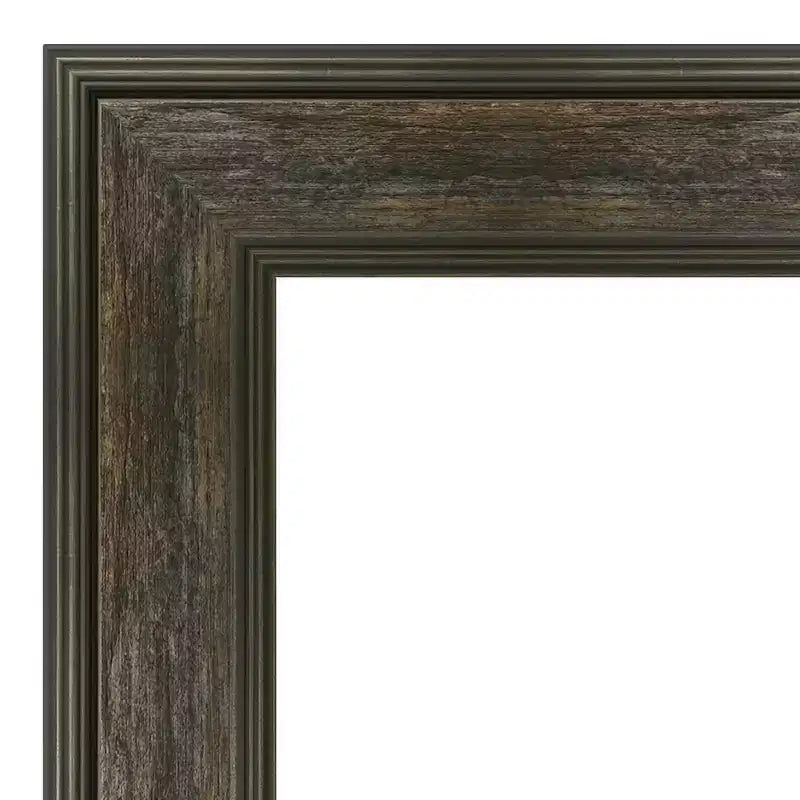 Miroir de porte pleine longueur sans biseau 50,8 cm x 137,2 cm style rustique – Amanti Art : cadre en polystyrène, quincaillerie de montage incluse