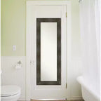 Miroir de porte pleine longueur sans biseau 50,8 cm x 137,2 cm style rustique – Amanti Art : cadre en polystyrène, quincaillerie de montage incluse