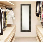 Miroir de porte pleine longueur sans biseau 50,8 cm x 137,2 cm style rustique – Amanti Art : cadre en polystyrène, quincaillerie de montage incluse