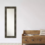 Miroir de porte pleine longueur sans biseau 50,8 cm x 137,2 cm style rustique – Amanti Art : cadre en polystyrène, quincaillerie de montage incluse