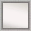 31" x 31" Non-Beveled Elegant Brushed Pewter Wall Mirror - Amanti Art
