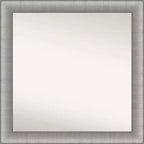 31" x 31" Non-Beveled Elegant Brushed Pewter Wall Mirror - Amanti Art
