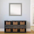 Miroir mural élégant en étain brossé non biseauté 31" x 31" - Amanti Art