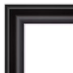 Miroir mural Grand Noir non biseauté 32 po x 32 po - Amanti Art