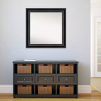 Miroir mural Grand Noir non biseauté 32 po x 32 po - Amanti Art