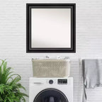 Miroir mural Grand Noir non biseauté 32 po x 32 po - Amanti Art