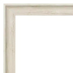 Miroir mural de salle de bain Amanti Art Regal Birch crème non biseauté 33" x 27" : Rectangulaire, cadre en polystyrène, montage mural