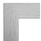 Miroir mural de salle de bain Amanti Art en bois blanc shiplap sans biseau 40" x 28" : matériel de fixation inclus, forme rectangulaire