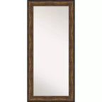 32" x 68" Non-Beveled Ballroom Bronze Full Length Floor Leaner Mirror - Amanti Art