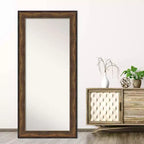 Miroir sur pied plein champ sans biseau en bronze de 32" x 68" Ballroom - Amanti Art