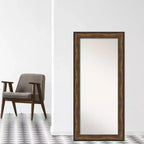 Miroir sur pied plein champ sans biseau en bronze de 32" x 68" Ballroom - Amanti Art