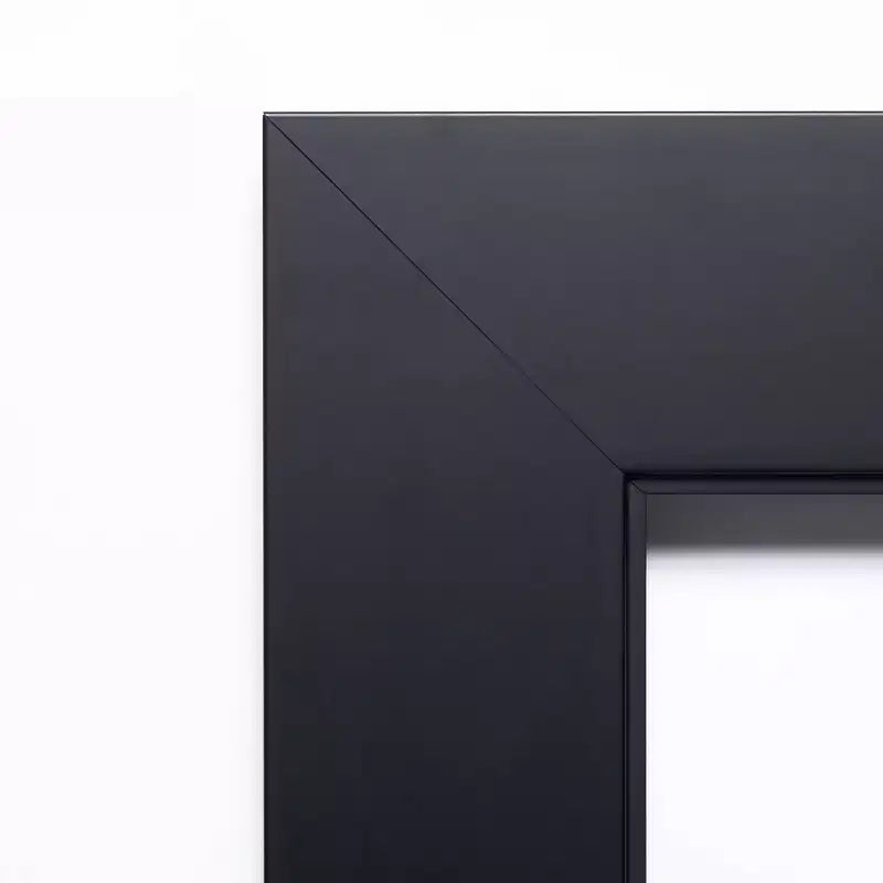 Miroir mural de salle de bain en bois Corvino non biseauté 41" x 29" noir - Amanti Art : Rectangle moderne, fixation murale, cadre en bois