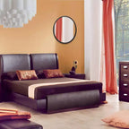 Miroir mural Nera noir de 22 po - Infinity Instruments : Style moderne, cadre en plastique, aucun assemblage, fixation murale