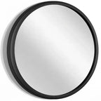 Miroir mural Nera noir de 22 po - Infinity Instruments : Style moderne, cadre en plastique, aucun assemblage, fixation murale
