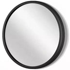 Miroir mural Nera noir de 22 po - Infinity Instruments : Style moderne, cadre en plastique, aucun assemblage, fixation murale