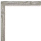 Miroir mural carré 41 po x 30 po non biseauté, gris colombe délavé - Amanti Art