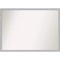 40" x 29" Non-Beveled Grace Brushed Nickel Narrow Wall Mirror - Amanti Art: Modern Rectangle, Polystyrene Frame