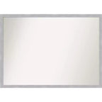 40" x 29" Non-Beveled Grace Brushed Nickel Narrow Wall Mirror - Amanti Art: Modern Rectangle, Polystyrene Frame