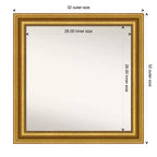 Miroir mural de salon non biseauté Amanti Art de 32 po x 32 po avec cadre en polystyrène