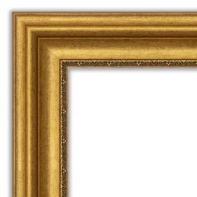 Miroir mural de salon non biseauté Amanti Art de 32 po x 32 po avec cadre en polystyrène
