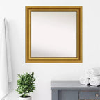 Miroir mural de salon non biseauté Amanti Art de 32 po x 32 po avec cadre en polystyrène