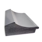 Miroir pleine longueur Amanti Art 20" x 54" en nickel poli sans biseau à suspendre à la porte : quincaillerie de montage incluse, forme rectangulaire