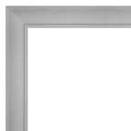 Miroir mural Flair nickel poli 22 po x 28 po sans biseau - Amanti Art : Rectangle, style moderne, matériel de montage inclus