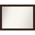 42" x 31" Non-Beveled William Mottled Bronze Wall Mirror: Amanti Art, Modern Rectangle Decor