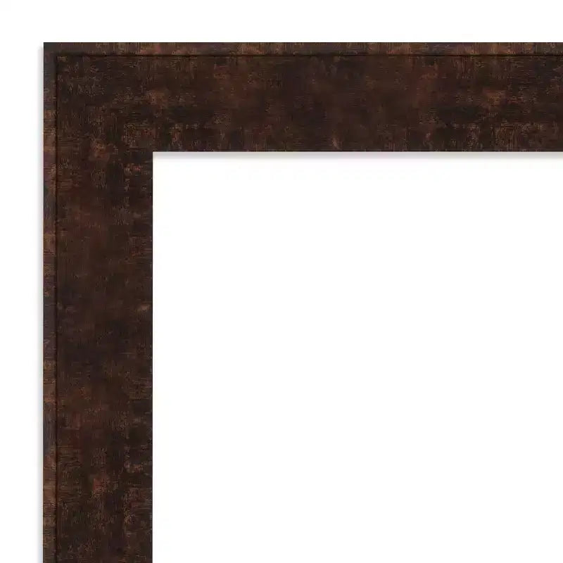 Miroir mural William Mottled Bronze non biseauté de 42" x 31" : Amanti Art, décoration rectangulaire moderne