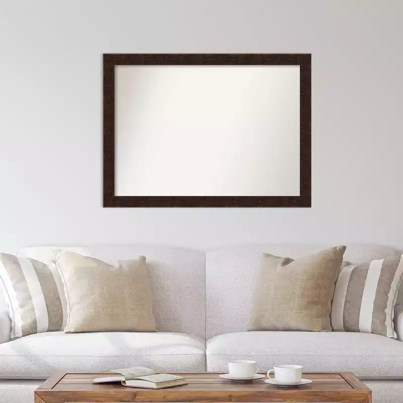 Miroir mural William Mottled Bronze non biseauté de 42" x 31" : Amanti Art, décoration rectangulaire moderne