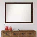Miroir mural William Mottled Bronze non biseauté de 42" x 31" : Amanti Art, décoration rectangulaire moderne