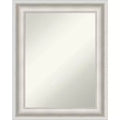 24" x 30" Non-Beveled Parlor White Wall Mirror - Amanti Art: Modern Rectangle, Polystyrene Frame