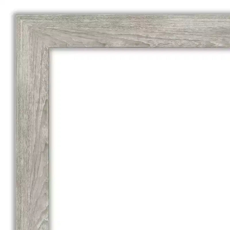 Miroir mural 32" x 32" sans biseau, gris tourterelle délavé - Amanti Art