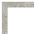 Miroir mural 32" x 32" sans biseau, gris tourterelle délavé - Amanti Art