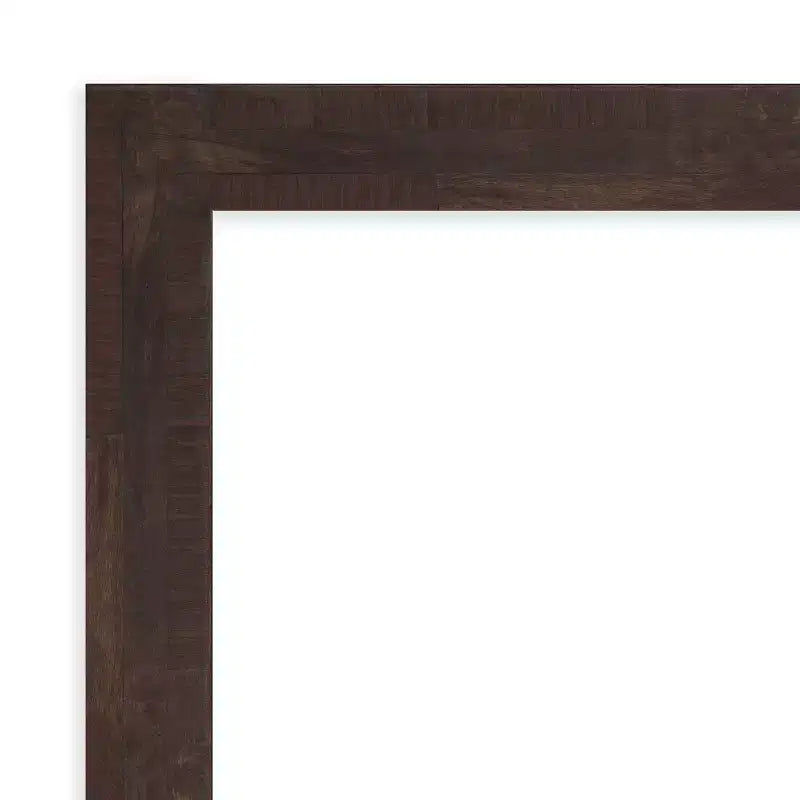 Miroir mural de salle de bain en bois Fresco non biseauté 21 po x 27 po Noyer foncé - Amanti Art : Quincaillerie de montage incluse
