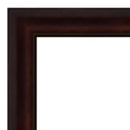 Amanti Art Miroir de porte pleine longueur 19" x 53" non biseauté marron grain de café : Cadre en polystyrène, quincaillerie de montage incluse
