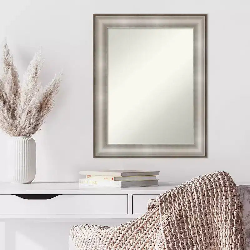 Miroir mural argenté Impérial non biseauté 23" x 29" - Amanti Art